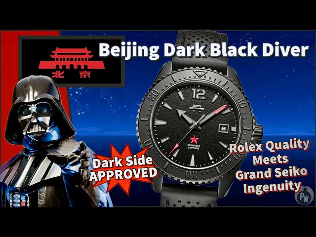 If Rolex & Grand Seiko Made A Submariner — Beijing Watches Dark Black Diver 42mm 200m Dive Watch