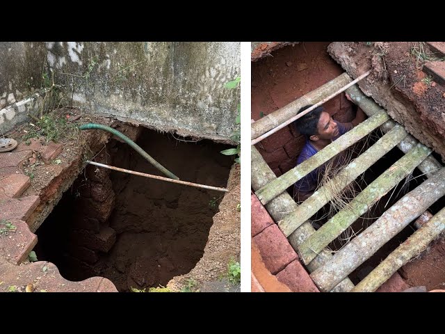 Septic tank renovation/മുറ്റത്തുള്ള കക്കൂസ് കുഴി ഇടിഞ്ഞപ്പോൾ