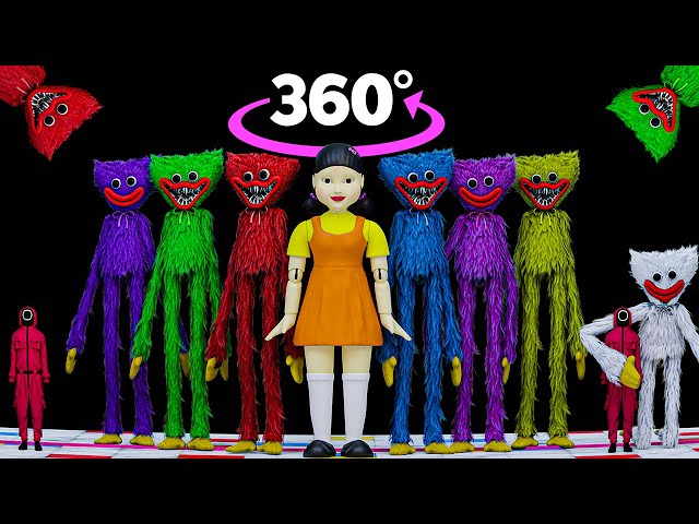 360° VR - Huggy Wuggy Playing SQUID Game | Red Light Green Light Squid Game 360/VR Experience