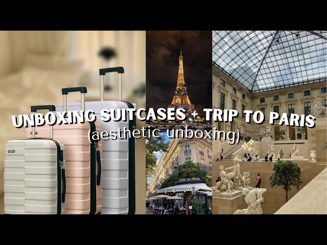 Aesthetic Paris Travel Vlog + Macaron Suitcase Unboxing 🤍✨