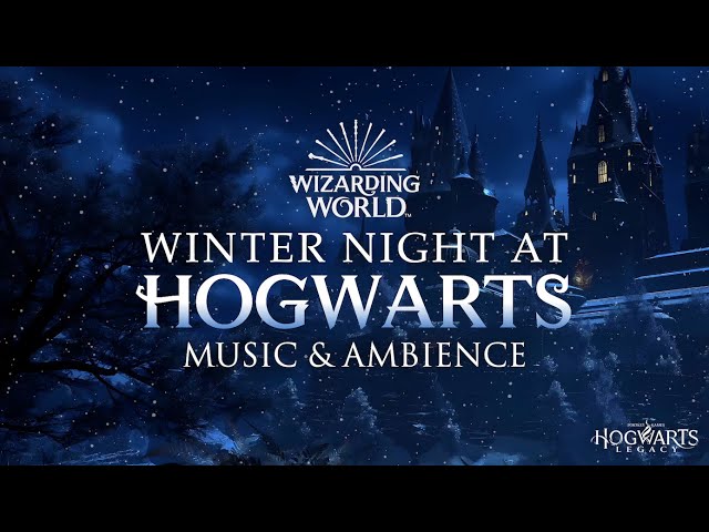 Winter Night at Hogwarts | Harry Potter Music & Ambience, Peaceful Night in Winter ❄️