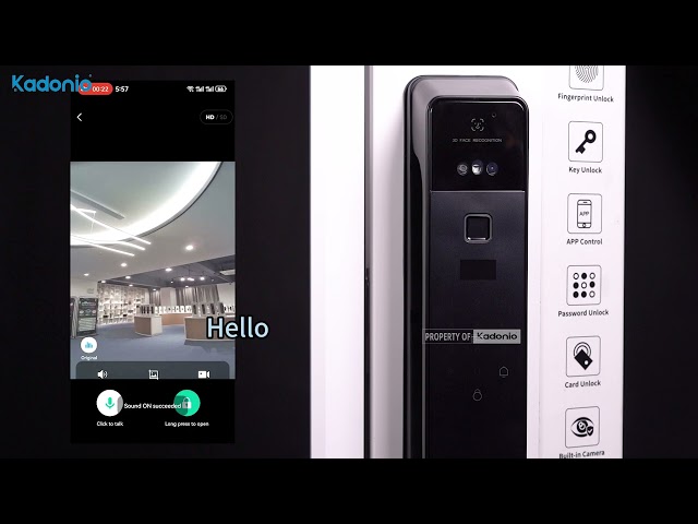 834 Face Recognition Smart Lock Display