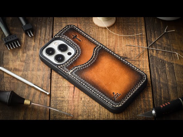 Skinning My Phone Case With Leather - Leather Craft