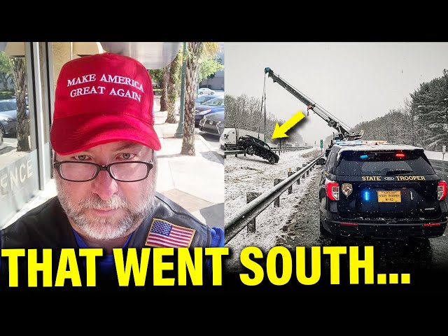 Watch Trump Voters CRASH CAR while SINGING MAGA