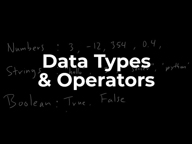 Data Types and Operators in Python