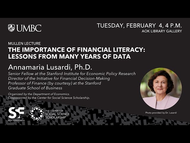 Spring 2025 Mullen Lecture with Dr. Annamaria Lusardi of Stanford University