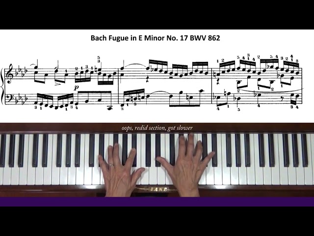 Bach Fugue No.17 in A-flat Major BWV 862 (WTC Bk 1) Piano Tutorial