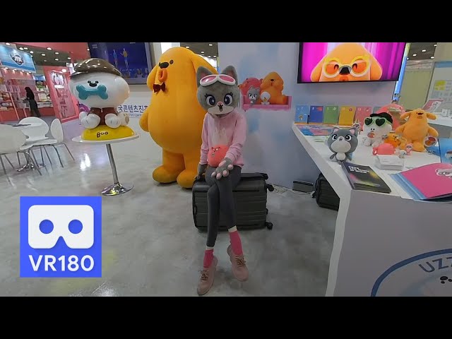 3D 180VR 4K Cute Cat People the Best Rasing New Animation Character in Character EXPO