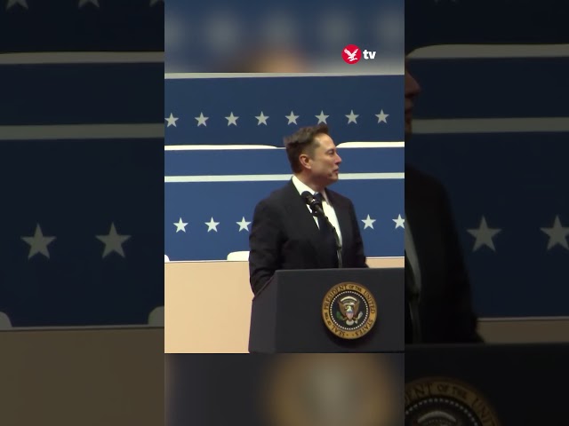 Elon Musk 'salutes' during Trump inauguration speech #news #shorts