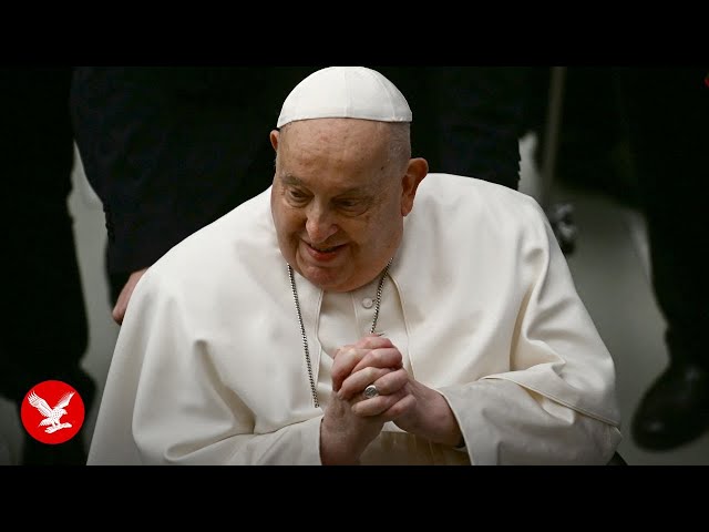 Live: View of St Peter's Square in Vatican City after Pope Francis hospitalised for bronchitis