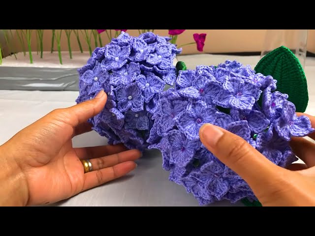 Crochet Hydrangea Flower