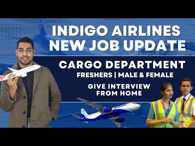 Indigo Airlines Cargo Department Job | Freshers |Male & Female #indigo #cargo #airlines #job #avgeek