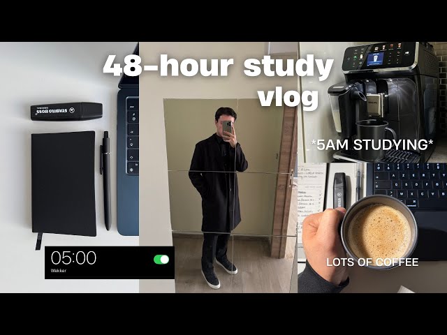 48-hour study vlog *PRODUCTIVE & REALISTIC* | 5AM wake up, productive mornings, studying