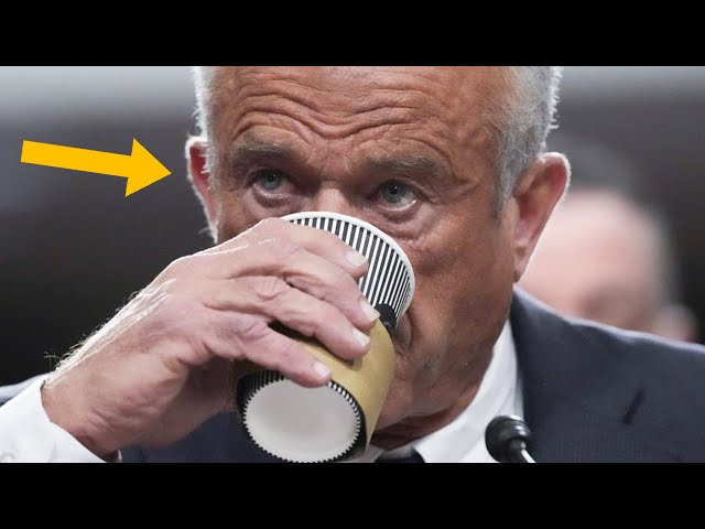 RFK Jr caught putting blue food dye in his drink