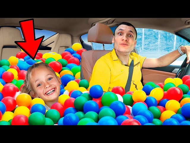 Balloons in the Car is SO ADDICTING! Outdoor Playground Show for Kids