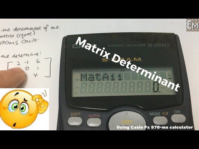 Finding matrix determinant (Casio Fx-570ms)