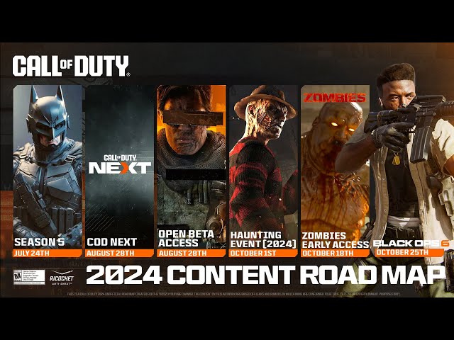 The Black Ops 6 2024 Content ROAD MAP & Updates! (EARLY ACCESS, Haunting Event, & Seasonal Updates!)