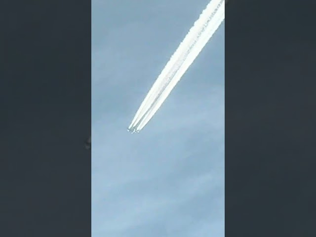 Emirates A380-861 (A6-EUH) LAX-DXB Flying High Over the UK Countryside