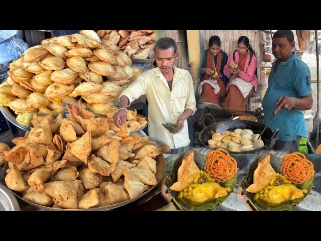 Most Popular Breakfast Of Ranchi । Samosa, Dhuska, Kachori Price ₹ 10/- Only । Indian Street Food