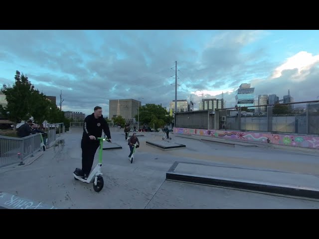 Lime Scooters in Seattle Center Skate Plaza VR180 (6/15/2024)