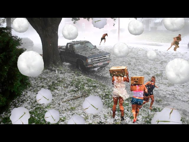 Giant hail the size of tennis balls hits Italy due to extreme weather