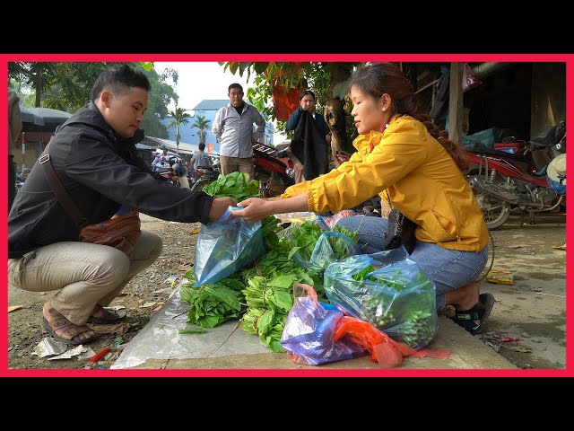 Harvest mustard greens goes to the market sell. Building farm, free Life (ep121)