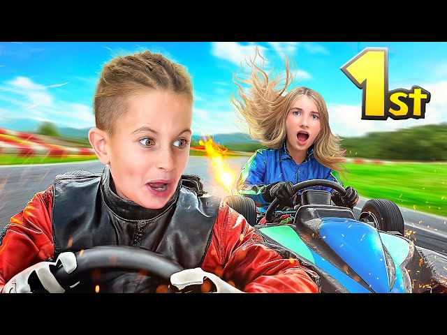 BROTHER VS SISTER GO KARTING BATTLE!