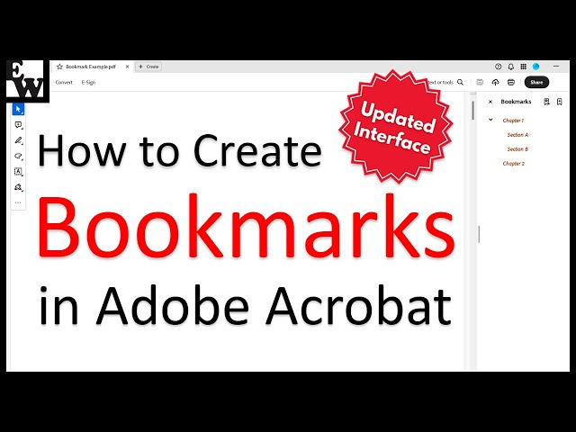 How to Create Bookmarks in Adobe Acrobat (UPDATED Interface)