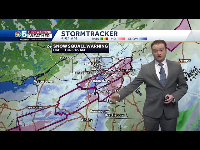 Video: Intense snow squalls early Tuesday, falling temps (1-28-25)