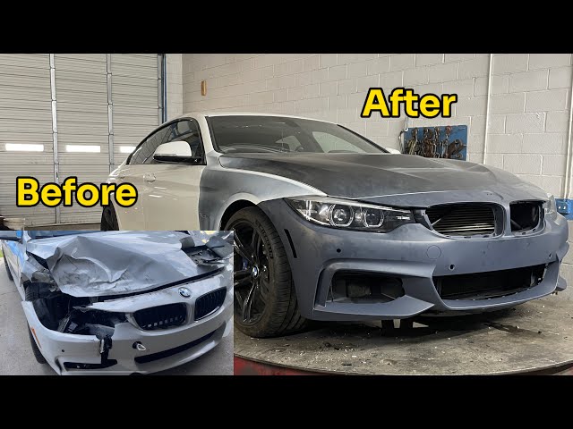 Rebuilding a Totaled 2018 BMW 440i Gran Coupe! Part 1. Frame Repair.