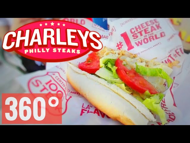 360 VR video Charleys Philly Steaks Dubai unboxing review No1 Cheese Steak in the world