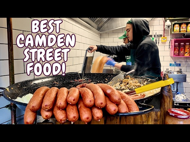 Best London Street Food | Camden Food Market! | London Walking Tour 4K HDR