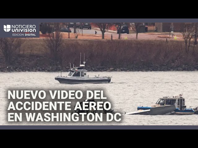 Revelan nuevo video del accidente aéreo en Washington DC entre un avión y un helicóptero militar