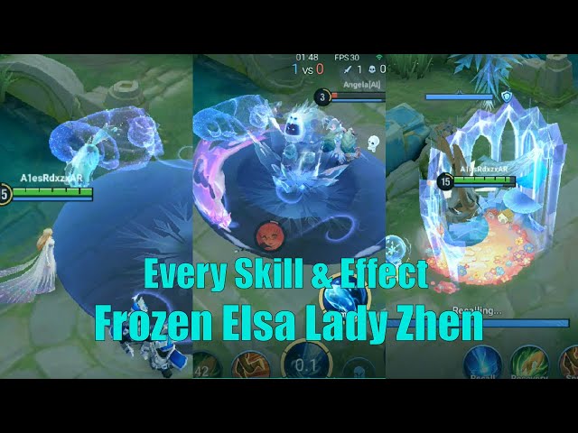 Lady Zhen’s Frozen Elsa Skin | Full Showcase of Skills, Effects, & Transformations – Honor of Kings