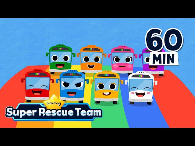 Color Bus + Nursery Rhymes & Kids Songs🌈 | Bus Songs | Pinkfong Super Rescue Team