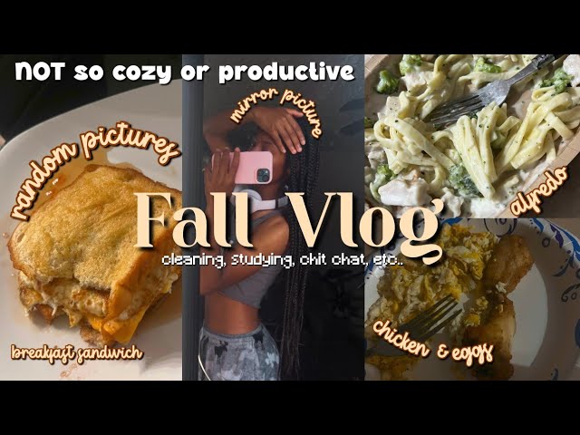 NOT so cozy or productive vlog 🍂: at home, fall vlog, study, productivity, cleaning, etc..