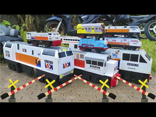 Kereta Api Kayu Kereta Railking, Kereta Thomas, Kereta Cepat, CC201, CC206, CC203, Toys Train Videos