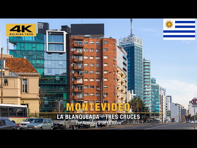 🇺🇾 LA BLANQUEADA - TRES CRUCES | Montevideo | WALKING TOUR 2024 [ 4K ] #montevideo #walking #4k