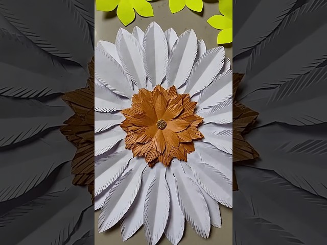 Paper flower craft ideas @newviralshorts1 #trending #shorts #flowers