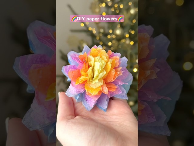 DIY paper flower🌸🌈