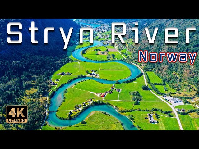 Famous STRYN River in NORWAY - Most Beautiful River With English Commentary – Drone View