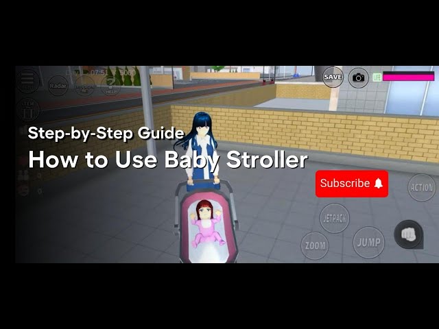 How to Use the Baby Stroller in Sakura School Simulator | Step-by-Step Guide