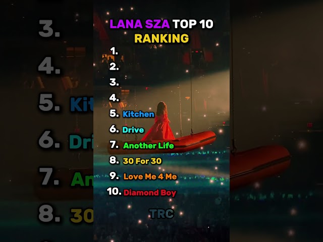 LANA SZA TOP 10 RANKING! #rap #hiphop #rb #sza #kendricklamar #lana #sos #top10 #music #ranking