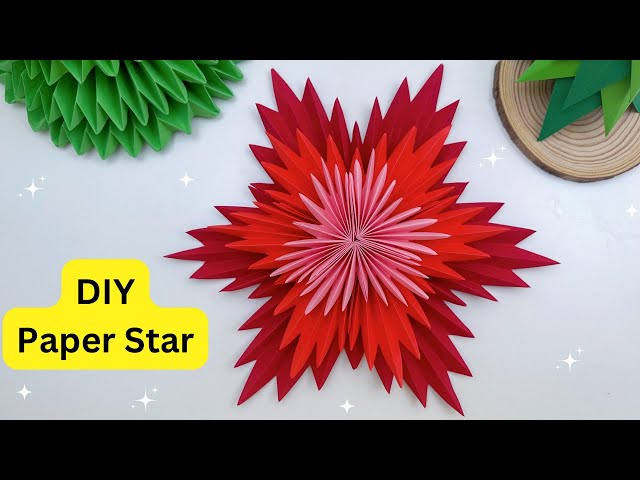 DIY PAPER STAR/ Paper Craft /Origami Star DIY / Star Craft / Star Making For Christmas Decoration