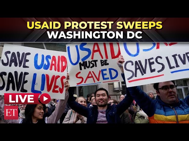 LIVE | Massive protests erupt in Washington DC over Trump's proposal of dismantling of USAID