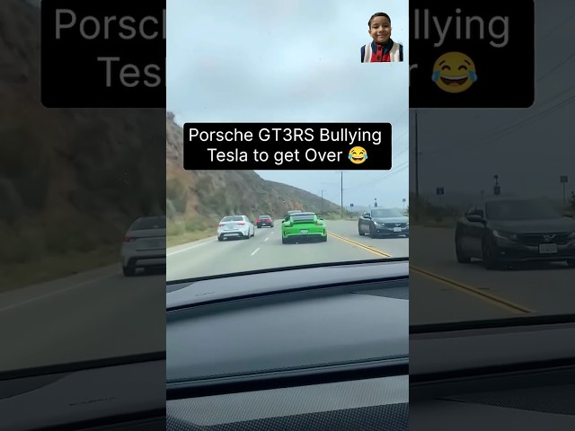 Porsche Bullying Tesla #porsche #lamborghini #exhaust #sound #acceleration #race