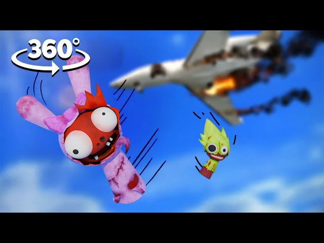 360° VR - INCREDIBOX SPRUNKI HORROR PLANE CRASH