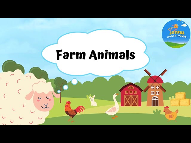 Fun Farm Animals for Toddlers 🐮🐷  | Learn Animal Names with Music | Educational Video