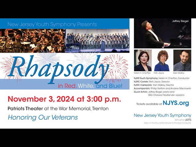 New Jersey Youth Symphony Presents Rhapsody in Red, White, and Blue | Veterans Day Concert