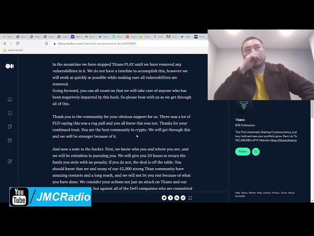 Titano Play Finance HACKED! Titano Drops 90%+ To 3.42 Cents! Is It Over?